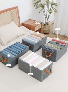 1pc Foldable Storage Box, Large Capacity Portable Clothes Organizer Box - Ideal For Space Saving, Wardrobe Organization, Decoration Supplies For Autumn, Festivals, Rooms, Home
