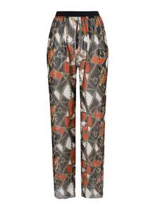 Pantalones de cobertura de playa de tela de malla de secado rápido y elástica con estampado retro de lujo en varios colores para días de verano para mujeres