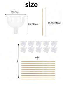 100PCS/50PCS/20pcs Diy Candy Chocolate Flower Stand Set Including 10 Transparent Sphere & 10 Bamboo Stick Stand For Anniversary Party Birthday Bouquet Packaging,Christmas