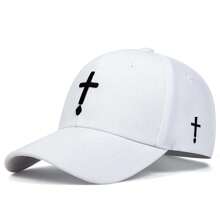 1 pieza Gorra de béisbol para hombres con diseño de Cruz de gota de agua, sombrero deportivo ajustable para exteriores, diseño de cruz, protección UV, adecuado para primavera, otoño, viajes, fiesta de playa - Multicolor - Ver 5