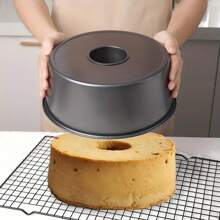 Formă de copt 1 bucată din oțel carbon, farfurie pentru tort cu fund plat / caneluri, forma pentru tort, farfurie pentru tort Savarin, farfurie pentru tort cu tub de ceară, farfurie maro Savarin, farfurie antiaderență, accesorii pentru cuptor, unelte pentru coacere, unelte mici de bucătărie, accesorii pentru bucătărie