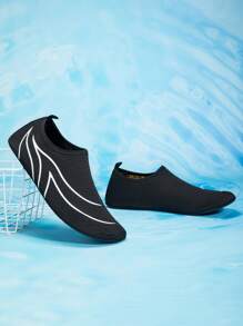 Unisex Non-Slip Quick Dry Breathable Water Shoes, Indoor Yoga Sports Quick Dry Multifunctional Training Shoes, Fitness Swimming Shoes - Black and White - View 2