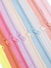 1 套（177.17 英寸拉链 + 10 个拉链头 + 20 个上止挡 + 10 个下止挡），配套颜色塑料拉链头，20 种颜色可选，3 号尼龙拉链，适用于服装、箱包、家纺、塑料材质！ - 3#純色尼龍 - 查看 9