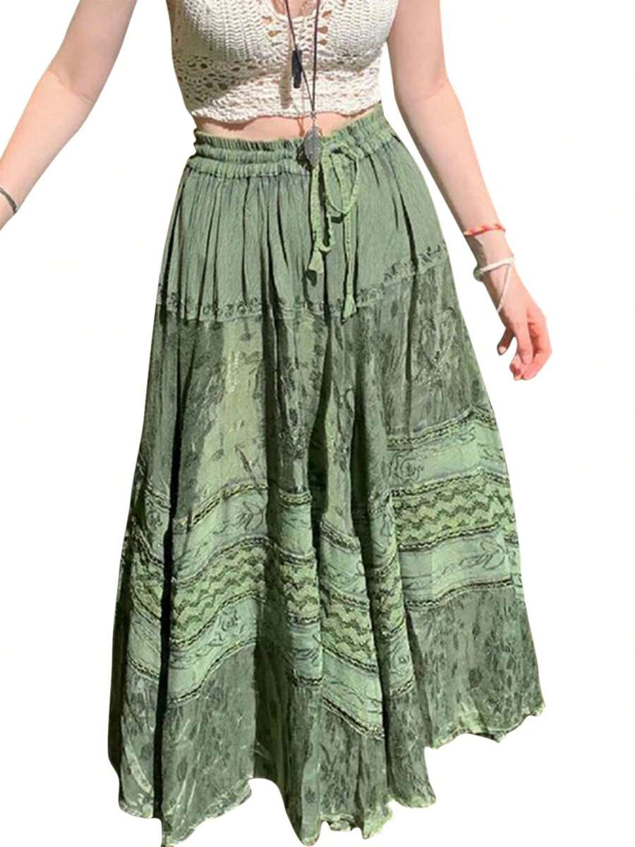 Women Grunge Fairycore Clothes Alt Aesthetic Skirt 90s E-Girl Harajuku Boho Hippie Indie Dress Going Out