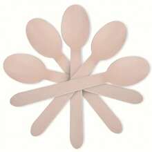 Restaurant Disposable Wooden Spoon, 6.3 Inch Wooden Craft Spoon, Dessert Spoon, Sample Wooden Spoon, Party Spoon, Cake Spoon Chocolate Mixer - Multicolor - View 6