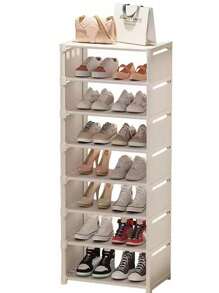1 pieza Estantería para zapatos, gabinete de almacenamiento de zapatos de uso múltiple, organizador de zapatos simple para la entrada, dormitorio, diseño minimalista moderno