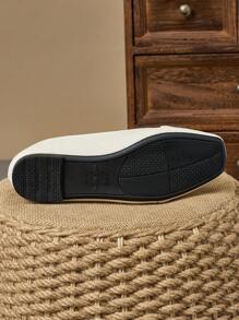 WHDXY 女士软底方头平底鞋，舒适防滑一脚蹬鞋黑色工作办公鞋，酒红色复古玛丽珍鞋，春秋季