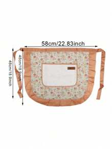 Tablier de cuisine à mi-corps antissalissures avec motif floral, vêtement de travail pour la taille pendant la cuisine