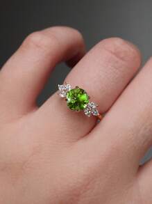 1 Pc 925 Sterling Silver Exquisite Elegant Solitaire Flower Edge Ring For Women Fine Ladies Jewelry Gift Party Gift Birthday Gift Daily Wear