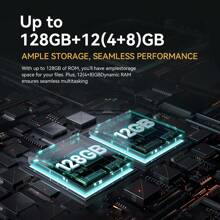 ZTE，智能手机，Blade A55 幻影黑，已解锁，Android 14，（4GB RAM+8GB Fusion）+ 128GB ROM，5000mAh 电池，双 SlM 4G，插头为欧洲标准，支持 NFC，4G LTE，全球版本 - 魅影黑 - 查看 6