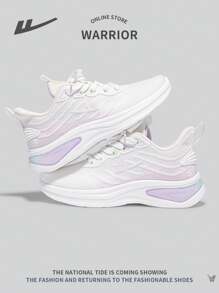 WARRIOR 1 Pair Women's Front Lace-Up Sport Shoes, Mesh Breathable Anti-Slip Comfortable Versatile Lightweight Casual Shoes, Suitable For Outdoor Sports/Running - Purple - View 2