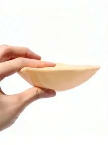 1 对双面自粘胸垫，胸垫粘垫，可重复使用衬垫，胸罩比基尼隐形加厚胸垫防水游泳 - 杏色 - 查看 3