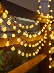 1 szt. 20/50/100/200 diod LED Solar Garden Crystal Globe Solar String Lights Outdoor Solar Outdoor Lights With 8 Lighting Modes Dekoracja dziedzińca Do Hotelu/Cateringu/Organizacji Wydarzeń