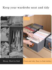 1pc Foldable Storage Box, Large Capacity Portable Clothes Organizer Box - Ideal For Space Saving, Wardrobe Organization, Decoration Supplies For Autumn, Festivals, Rooms, Home