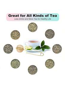 Loose Tea Infuser, Stainless Steel Mesh, With Handle, Reusable, Metal Material, Comes With Clip, Loose Leaf Tea Strainer. Our Loose Tea Infuser Is 6.1 Inches In Total Length, With A 1.8 Inch Filter Diameter, Suitable For Most Cups And Mugs, Providing A Great User Experience. Fine Mesh Design, Essential For Back To School Season.
