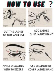 10 pares de pestañas postizas de estilo manga, de mink falso, naturales y completas. Pestañas voluminosas con efecto ojos de gato, esenciales de viaje y maquillaje