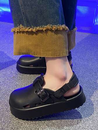 Zapatos casuales de mujer de punta redonda, con hebilla, planos, antideslizantes, resistentes al desgaste y de fácil puesta, talla pequeña en media talla