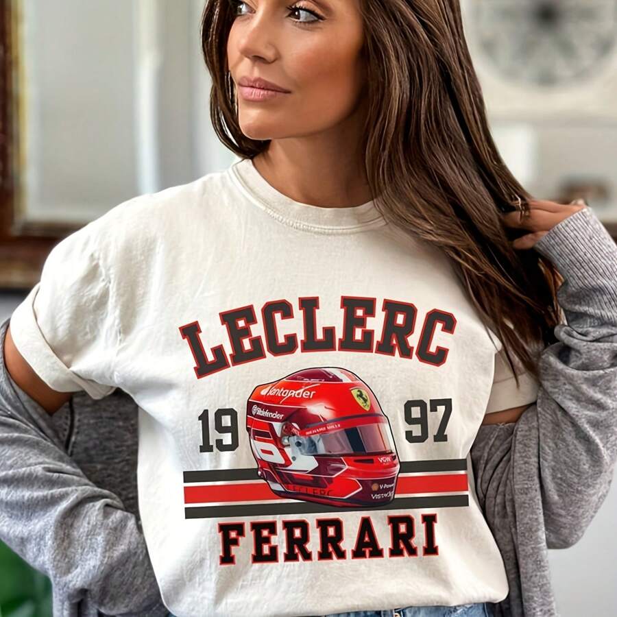 Charles Leclerc ,  Merch, Sweat, , Varisty  Leclerc, Leclerc ,  Sweat - màu đen - Xem 1