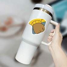 Calcomanía de vinilo con el meme del puño de Arthur, resistente a la intemperie, ideal para portátiles, autos, paredes y parachoques, útiles escolares, vuelta al cole - Multicolor - Ver 10