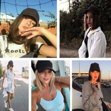 女款棒球帽假髮，附假髮，短波波頭造型，合成直髮，可調節，漸層漸變色，假髮帽款，萬聖節 - 彩色 - 查看 7
