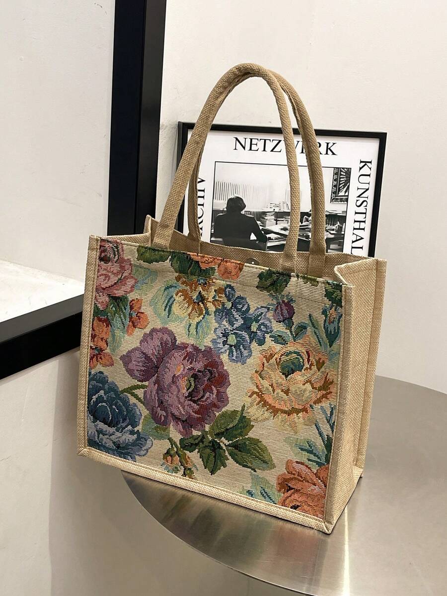 Women's Fashion Large Capacity Tote Handbag - Khaki - View 1