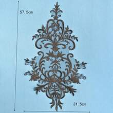 1 Extra Large European Floral Water-Soluble Embroidered Applique, Decoration For Wedding Dress - Multicolor - View 3