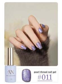 MIANEL 12ML 2026新款日式冬季美甲珍珠贝壳线胶指甲油，珍珠贝壳质地，带有细闪和珠光效果，白色指甲光疗指甲油凝胶，秋季美甲冬季美甲新年美甲可卸LED UV美甲设计，适用于美甲沙龙和DIY使用 - 彩色 - 查看 25