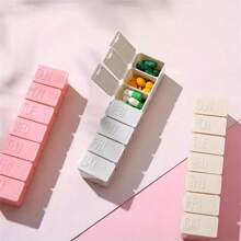1 pièce/4 pièces Boîte à pilules portable de 7 jours, organisateur de médecine hebdomadaire de forme oblongue
