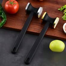 1PC Zinc Alloy Meat Tenderizer Double-Sided Meat Hammer, Steak Pork Chop Meat Hammer, Household Barbecue Marinated Meat Minced Meat Hammer Tendon Breaker, High Quality And Efficient, Multi-Functional Kitchen Tools