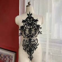 1 Extra Large European Floral Water-Soluble Embroidered Applique, Decoration For Wedding Dress - Multicolor - View 1