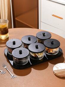 1 Set multifunktionale Aufbewahrungsgläser, Tabletts für Getreide, Süßigkeiten, Kekse, Brot, geeignet für Outdoor, Hochzeit, Party, Geschenke, Geburtstage