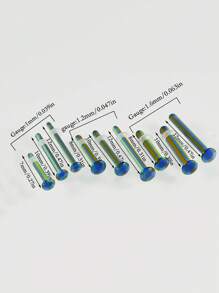 1 pieza Aro de nariz de vidrio de color transparente Retén de aro recto para perforación corporal Joyería