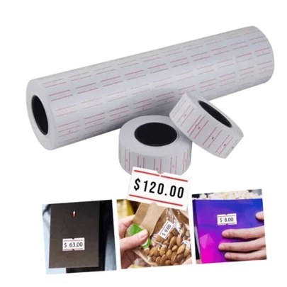 Etiquetadoras de Precios manual, rotuladoras de precios para negocios para etiquetas adhesivas incluye un rollo de etiquetas