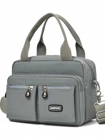 Women's Mini Handbag, Multi-Pocket Zipper Backpack, Waterproof Shoulder Bag, Small Nylon Pouch Clutch