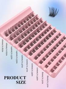 Asiteo 100pcs D-Curl Fluffy False Eyelashes, 8-16mm Length, Delicate & Lightweight, Create Natural & Voluminous DIY Lash Effect, Salon-Level Lash Experience At Home - D - View 4