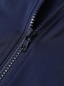 Jaket Olahraga Wanita Lengan Panjang Warna Polos dengan Resleting, Potongan Ramping dengan Manset Lubang Jempol, Cocok untuk Kebugaran, Yoga, Lari, dan Olahraga Musim Semi - Royal Blue - View 8