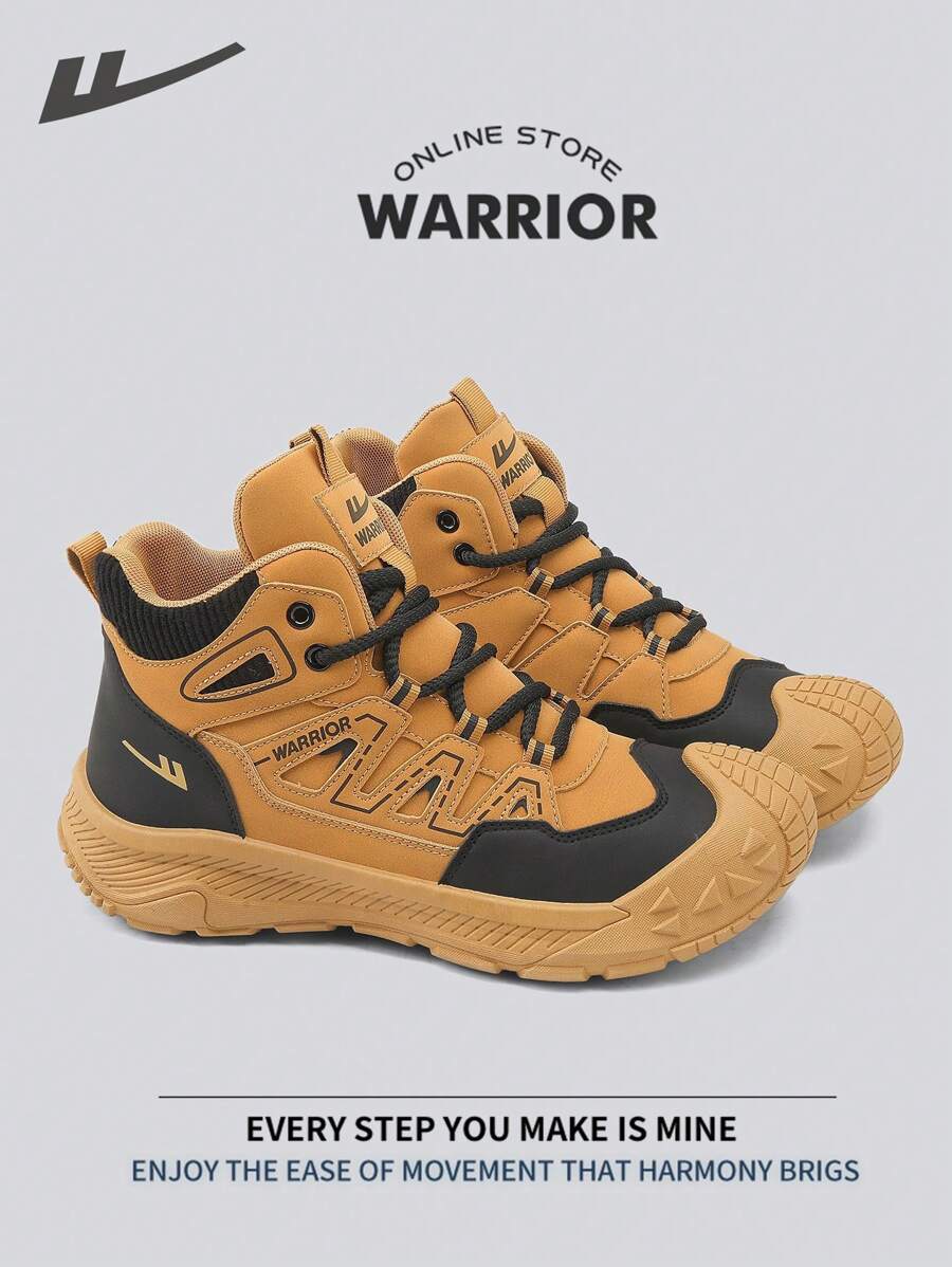 WARRIOR Scarpe da ginnastica leggere, confortevoli e traspiranti dallo stile modesto, adatte per la primavera e l'estate, casual ma eleganti, utilizzabili tutto l'anno, resistenti all'usura e adatte per l'uso giornaliero, scarpe da allenamento e da corsa, scarpe sportive traspiranti da uomo - Giallo terroso/nero - Visualizzare 1