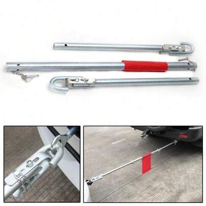 2 Ton Tow Bar 1.8 Meter Heavy Duty Cushioned Tow Bar Emergency Breakdown Tow Bar Steel For Cars Trucks