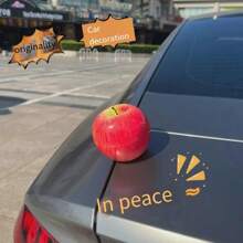 1 pieza Decoración de coche con fruta de manzana simulada, decoración de seguridad para la consola central, interior y exterior de vehículos eléctricos - Multicolor - Ver 6