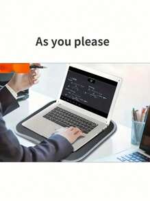 1pc Portable Small Pillow Desk, Laptop Desk, Slouchy Desk, Tablet, Desk On Table Bed, Student Dormitory Bed Removable Multifunctional Carbon Fiber Patterned Pillow Computer Bracket, Heightened Laptop Pad