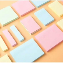 Paquete de 400 hojas de Notas adhesivas coloridas y lindas, suministros de oficina, notas adhesivas desprendibles para estudiantes y trabajadores de oficina, regreso a clases, útiles escolares - Multicolor - Ver 4