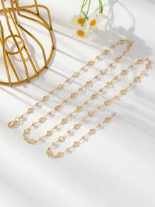 1 pieza Collar en forma de corazón hueco en color plateado/dorado, accesorio de colgante brillante para uso diario, citas, fiestas, vacaciones, aniversarios, regalos de cumpleaños, elegante, refinado, minimalista, lujoso, de moda, sexy, lindo
