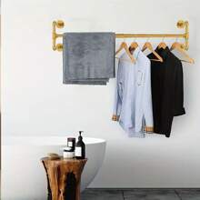 1/2pcs Repisas para Pared Percheros Minimalista Decoración para el Hogar,Percheros para la Ropa - Dorado - Ver 4