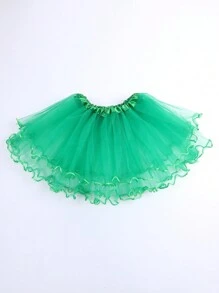1pc Solid Color Mesh Skirt, 30cm For Teenagers, 40cm For Adults, Breathable, Semi-Transparent, Disposable, Thin Double Layer, Korean Style Drawstring Skirt, Suitable For Outdoor, Ballet, Party, Christmas, Cosplay, Tulle Skirt, Running Skirt, Princess Skirt, Wedding Decoration Underskirt Valentine's Day Accessories - Multicolor - View 10