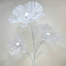 仿真巨型纱花婚礼背景纱大白花墙路引DIY派对舞台家居房间装饰 - 彩色 - 查看 10