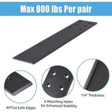 16 Inch Countertop Support Bracket, 3 Pack Solid Iron Heavy Duty Hidden Flat Floating Shelf Brackets, Top Mount Knee Wall Support Mantel Bracket Hardware For Wood Granite Quartz Countertop