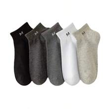 5/10 Pairs Men's Solid Color Low Cut Socks, Breathable Anti-Odor Ankle Socks For Sports And Casual Wear, Spring/Summer/Autumn