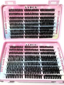 Fluffy Lash Clusters 60D+80D+100D+50D+40D+30D Individual Eyelash Thick Cluster Eyelash Extensions D Curl Lashes Clusters 540Pcs Individual Lashes 9-18MM Wispy Cluster Lashes - D - View 8