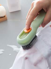 鞋刷和洗衣刷，多功能软毛和液体分配器，适用于家庭清洁鞋子和衣服，家用软毛鞋刷，按压式自动加液鞋刷 - 彩色 - 查看 8