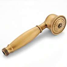 YUNRUX Retro Nostalgia Bath Faucet Wall Faucet Bathtub Faucet Shower Faucet Antique Gold Brass Bath Mixer Tap Faucet Shower Set With Hand Shower - Bronze - View 4